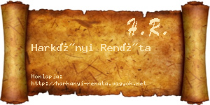 Harkányi Renáta névjegykártya
